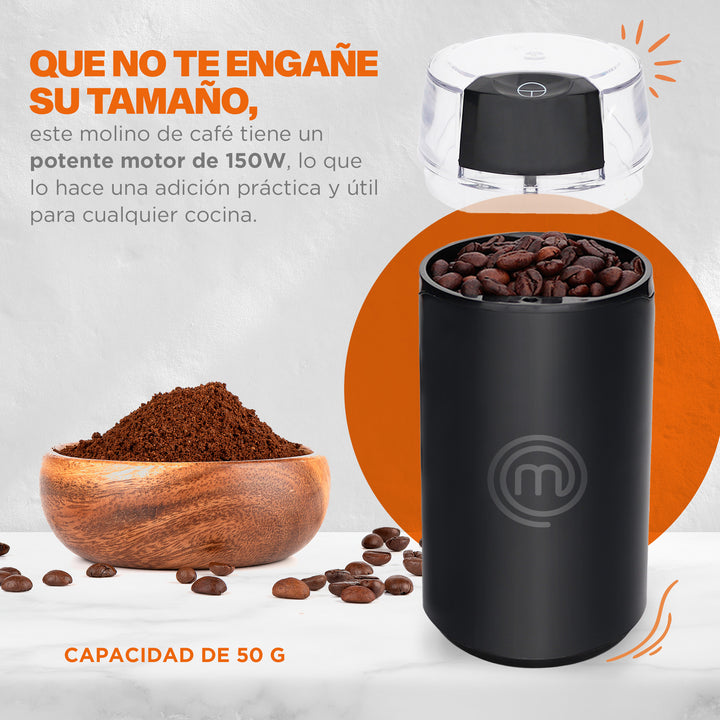 MasterChef® | Molino de Café y Especias Eléctrico | 150W | Negro