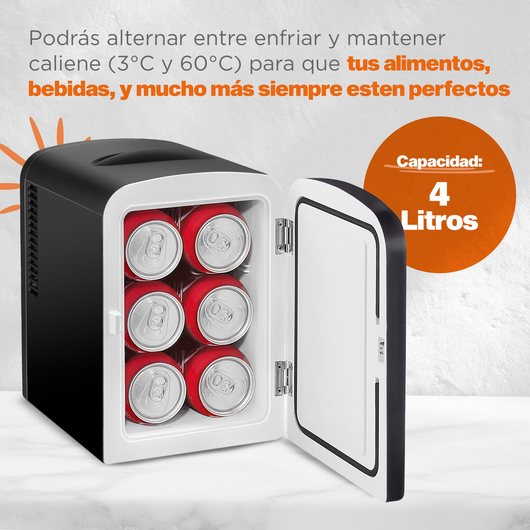 MasterChef® | Mini-Refrigerador Portátil | Negro | Casa y Automóvil