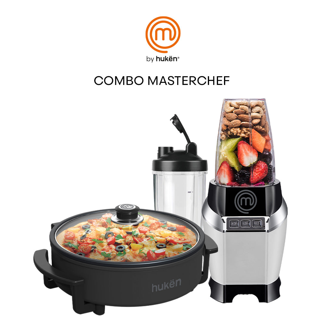 Sartén Eléctrico Desmontable Grill +Procesador De Alimentos Nutri-Blender | MasterChef by Hukën®